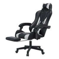 Ordinateur de bureau de haute qualité, noir et blanc, chaise de gaming