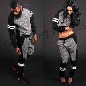 Chándales para parejas con logotipo personalizado de alta calidad 2021, chándal de lana de algodón de talla grande en estilo de conjunto de invierno - Product Image 1