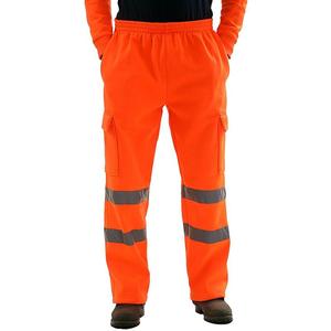 กางเกง Hi-Viz ผ้าไนลอนกันน้ำได้สำหรับผู้ชาย,กางเกงคาร์โก้มีกระเป๋าสีเงินสะท้อนแสงมองเห็นได้กางเกงเซฟตี้สำหรับใส่ออกกำลังกาย - Product Image 1