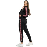 Ensemble de survêtement pour femme PIHA SPORTS, coupe ajustée, uni, 2 pièces, grande taille, 100% coton, ensemble de jogging sportif, sweat-shirt à manches longues