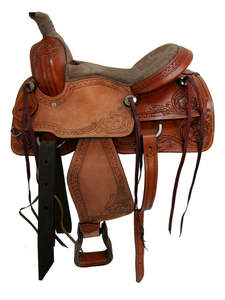 Ensemble de selle anglais de qualité supérieure Barrel Racing Western Leather Horse Tack Plusieurs tailles (14-18 ") et couleurs disponibles - Product Image 4