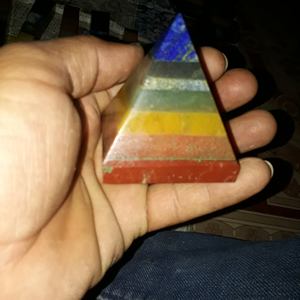 Nouvelle étoile Agate haute qualité 7 Chakra pyramide pierre précieuse cristal naturel Quartz collé avec Chakra pierre Souvenir - Product Image 4