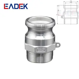 Type F Stainless steel 304/316 Camlock Coupling Quick Connector For Hose Fittings Male Threaded Cam and Groove Fittings