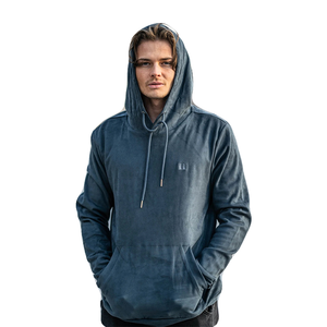 เสื้อมีฮู้ดแขนยาวแบบสวมหัวย้อมสีเสื้อผ้าหนังกลับเทียมแบบสั่งทำสำหรับฤดูหนาว - Product Image 1