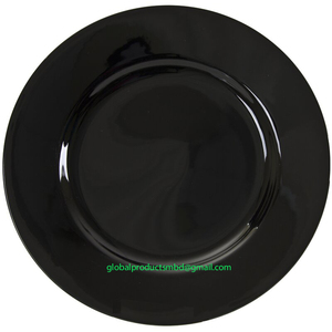 Placa de cargador de hierro negro moderno 2025 con acabado en polvo para bodas, restaurantes, hoteles - Product Image 1