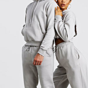 ชุดวอร์มโอเวอร์ไซส์สำหรับผู้ชายผ้าฝ้ายฤดูหนาวพิมพ์ลายปักมีฮู้ดชุดวอร์มซักกรด - Product Image 3