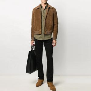 Veste d'hiver chaude en daim pour homme, doublure polaire en velours, coupe-vent, produit de haute qualité, vente en gros - Product Image 3