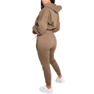 Chándal de algodón de punto a la moda, conjunto de dos piezas cómodo, novedad, gran oferta, 2021 - Product Image 2