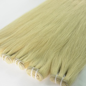 Tissage de cheveux 100% naturels vierges, cheveux humains blonds 613, sur trame, aspect naturel - Product Image 4