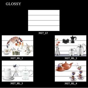 2020 dernier design céramique couleur blanche cuisine design brillant carreaux muraux émaillés 300x450mm - Product Image 2