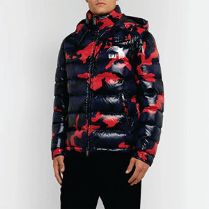 Vente en gros 2025 – Blouson d'hiver matelassé unisexe surdimensionné à capuche, respirant, écologique et à motif, style urbain - Product Image 1