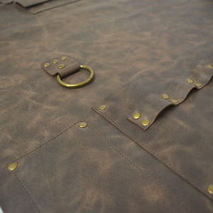 Delantal de trabajo de cuero genuino, utensilio de alta resistencia, para Chef, carnicero, carpintero, parrilla de lujo - Product Image 4