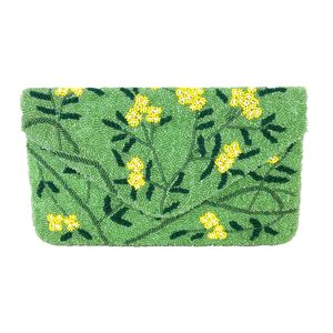 Embrague con cuentas Tropical Parrot Bird Seed Bead Crossbody Clutch con cadena Boho Bolso de mano Embrague de noche para novia de boda - Product Image 5