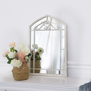 Decorative <strong>Gothic</strong> Farmhouse Make up Wall <strong>Mirror</strong> Art Deco Wrought Iron Metal <strong>Mirror</strong> for Room - Product Image 5