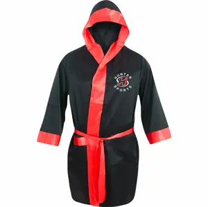 Yeni tasarım özel tasarım hood ile boks bornoz maç boks bornoz | Ucuz fiyat yüksek kalite boks kıyafeti