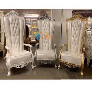 Chaises à dossier haut pour événements de mariage, vente en gros, trône de mariage, chaises de roi et de reine, chaises de mariage musulmanes, décoration d'événements au Royaume-Uni - Product Image 1