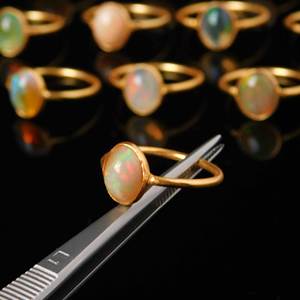 Pendientes de ópalo con piedra natural PARA CENA, conjunto de pendientes con Ópalo, conjunto de cena, etíope - Product Image 6