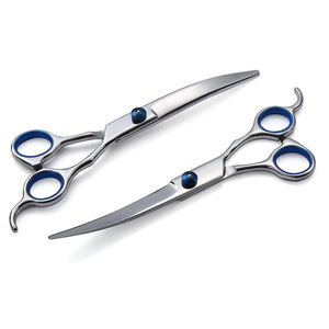 Juego de 4 tijeras para el cuidado del cabello, 1 cizalla de adelgazamiento de borde recto, 2 tijeras curvas de maquillaje, instrumentos quirúrgicos de base fuerte afilada - Product Image 5