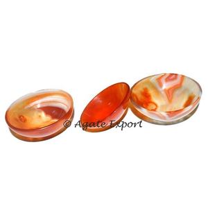 Cuenco de Ónix Rojo Claro de 45-55mm - Tallado Estilo Feng Shui Budista, Souvenir, Artesanía de Piedra Semipreciosa, Cuencos de Ágata al por Mayor - Product Image 1