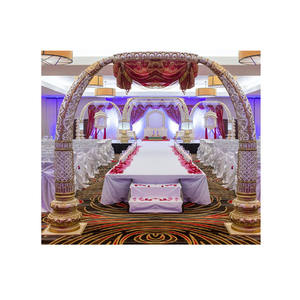 Mandap de Columnas con Temática de Boda Sri Lankesa, Decoración de Mandap de Boda del Sur de la India, Mandap de Boda Hindú de Lujo de FRP Maharani, EE. UU. - Product Image 1