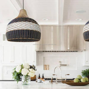 Pantalla de lámpara de ratán estilo Bali, decoración de luz de pedante al por mayor - Product Image 2