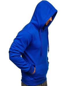 Sweat à capuche homme de haute qualité, bleu roi, design personnalisé, impression numérique, polyester/coton, écologique, coupe ajustée, hiver - Product Image 6