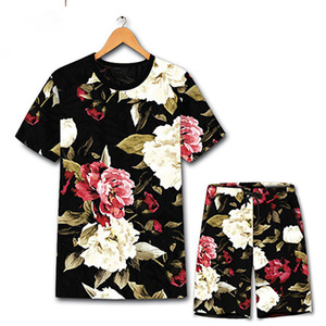 Ensemble d'été à capuche en deux pièces, sur mesure, vêtements décontractés pour hommes, ensemble de jogging en polyester/coton - Product Image 5