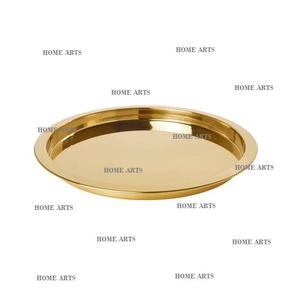 Plato para servir comida de latón de diseño clásico Plato para servir comida de color dorado de calidad superior al precio más barato - Product Image 3
