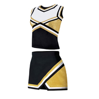 Seragam Cheerleading Pendek Desain Cetak Logo Nyaman Bahan Polyester 100% Bernapas Warna Kustom Berkualitas Profesional