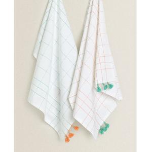 Fabricante DE LA India 100% Toalla de cocina de algodón orgánico con GOTS Durable Eco Transpirable Antibacteriano Jacquard Toalla de cocina - Product Image 3