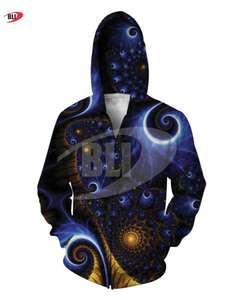 Personnalisé 3D Conceptions Très Populaires Sublimation Complète Sweat À Capuche 100% Polyester Polaire Zip Hoodies Slim Ajusté Produits En Gros Unisexe - Product Image 5