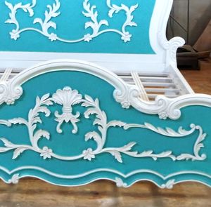 หรูหรารอยัลคลาสสิกหนักแกะสลักเตียงไม้ - Product Image 2