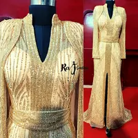 रॉयल आधुनिक सुरुचिपूर्ण पार्टी पहनने मनके गाउन/मैक्सी मंजिल लंबाई पोशाक 2021 Rajgadhia निर्यात