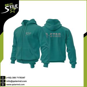 Sudaderas con capucha de lana de talla grande para hombre de alta calidad diseño personalizado bordado poliéster/algodón patrón sólido invierno liso teñido - Product Image 2