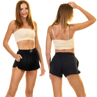 Culotte courte pour femmes noires, style Lolita, à paillettes, respirante, écologique, séchage rapide, 100% coton, grande taille, antibactérienne