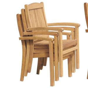 Modern Durable Solid Teak Wood <b>Stacking</b> <b>Chair</b> for Outdoor <b>Garden</b> Park Patio Dining Beach Villa Camping-Indonesian Manado Style - Product Image 4