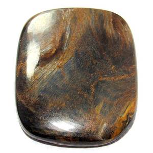 Piedra Preciosa Suelta de Pietersita, Forma Cuadrada, Cabujón Pulido Liso de 35x29x6mm, Certificado por Terceros, Calidad Increíble para Joyería - Product Image 1