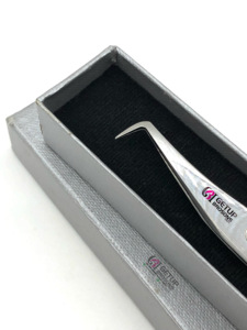 แหนบต่อขนตาแบบวงกลมสีเงิน90องศาสแตนเลสสตีลอุปกรณ์เสริมความงามออกแบบโลโก้ได้ตามต้องการ - Product Image 4