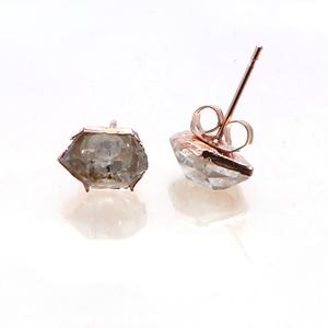 Herkimer diamante Rosa chapado en oro de las mujeres usan joyas de pendiente de la moda - Product Image 2