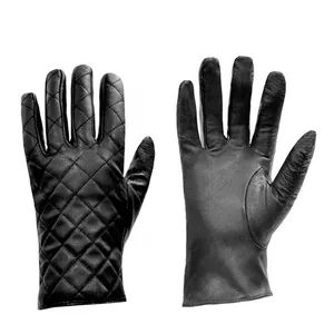 冬季户外保暖可爱真皮触摸屏手套女式男士定制时尚皮手套男女通用的皮衣手套