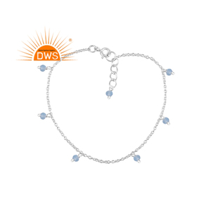Pulsera de Plata de Ley 925 con Cuentas de Apatita Natural, Diseño Moderno 2026, para Mujer, Fabricante de Joyería - Product Image 1