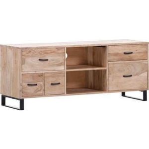 Industrial Vintage Indian Old Live Edge Metal Farmhouse TV Entertainment <b>Cabinet</b> for Living Room Apartment - Product Image 1