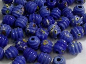 Perles de verre artisanal vintage, teintées violettes, rondes, design unique en forme de goutte, certifiées IGI pour les bijouteries et les artistes - Product Image 6