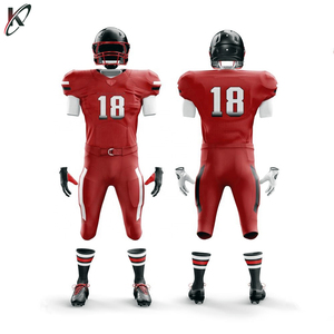 Ensemble d'uniformes de football américain sur mesure de haute qualité, maillots/pantalons en mesh respirant avec impression par sublimation, impression de logo, grandes tailles - Product Image 4
