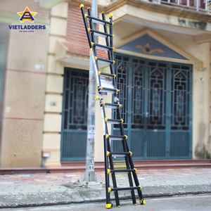 บันไดอลูมิเนียมแบบพับได้ VIETLADDERS 4 ขั้น 6 ฟุต ล็อคแบบแมนนวล รับน้ำหนักได้ 150 กก. เหมาะสำหรับใช้ในบ้านและการตกแต่ง - Product Image 3
