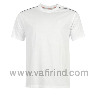 Camiseta deportiva de cuello redondo sed de hombre de gran tamaño en blanco con estampado liso de algodón personalizado - Product Image 4