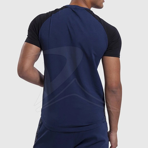Custom Made O-Neck T-Shirt Men Durable Breathable Knitted Short Sleeves Solid Color Plus Size <b>Compression</b> Eco-Friendly - Product Image 4