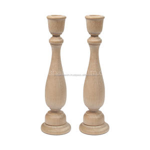 Support à bougie en bois de haute qualité pour bougies en cire pilier, porte-bougie design et pots à bougie pour la décoration de la maison - Product Image 2