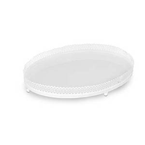 Venta caliente Oval, bandeja decorativa, bandeja para servir con blanco terminado para la casa y el restaurante - Product Image 2