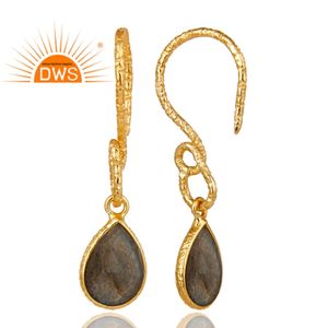 Latest 2026 Sterling Silver Natural Labradorite Gemstone <b>Dangle</b> <b>Earring</b> for Women Jewelry Manufacturer - Product Image 3